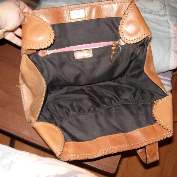 Elliot Lucca Tan “Gisele” Leather Shoulder Bag - Picture 8 of 14